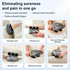 Deep Tissue Massage Gun 6 Heads Massager with 20 Levels 6 Massage Modes for Back Neck Leg Full Body Muscle Pain Relief Massager Digitalshoper