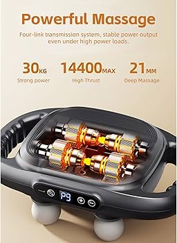 Deep Tissue Massage Gun 6 Heads Massager with 20 Levels 6 Massage Modes for Back Neck Leg Full Body Muscle Pain Relief Massager Digitalshoper