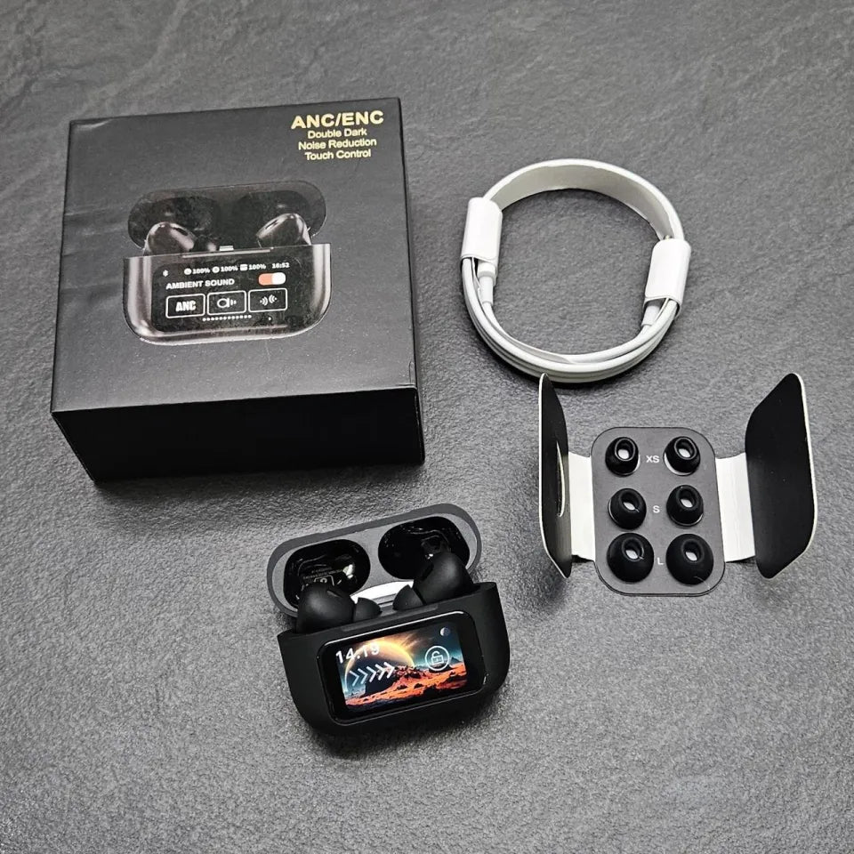 New A9 Pro Apple Airpods ANC/ENC Noise Reduction, Touch Control Wireless Airbuds Digitalshoper