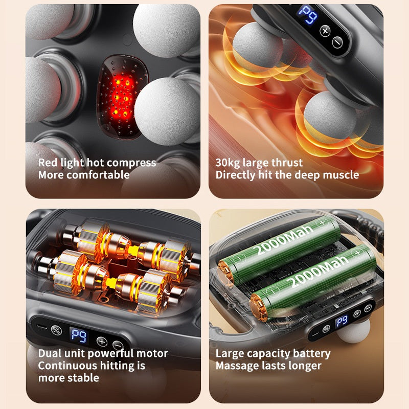 Deep Tissue Massage Gun 6 Heads Massager with 20 Levels 6 Massage Modes for Back Neck Leg Full Body Muscle Pain Relief Massager Digitalshoper