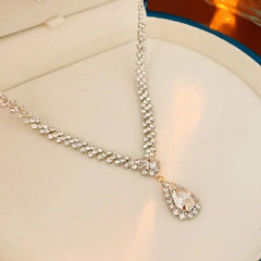 Diamond Water Drop Stitching Necklace High Profile Digitalshoper