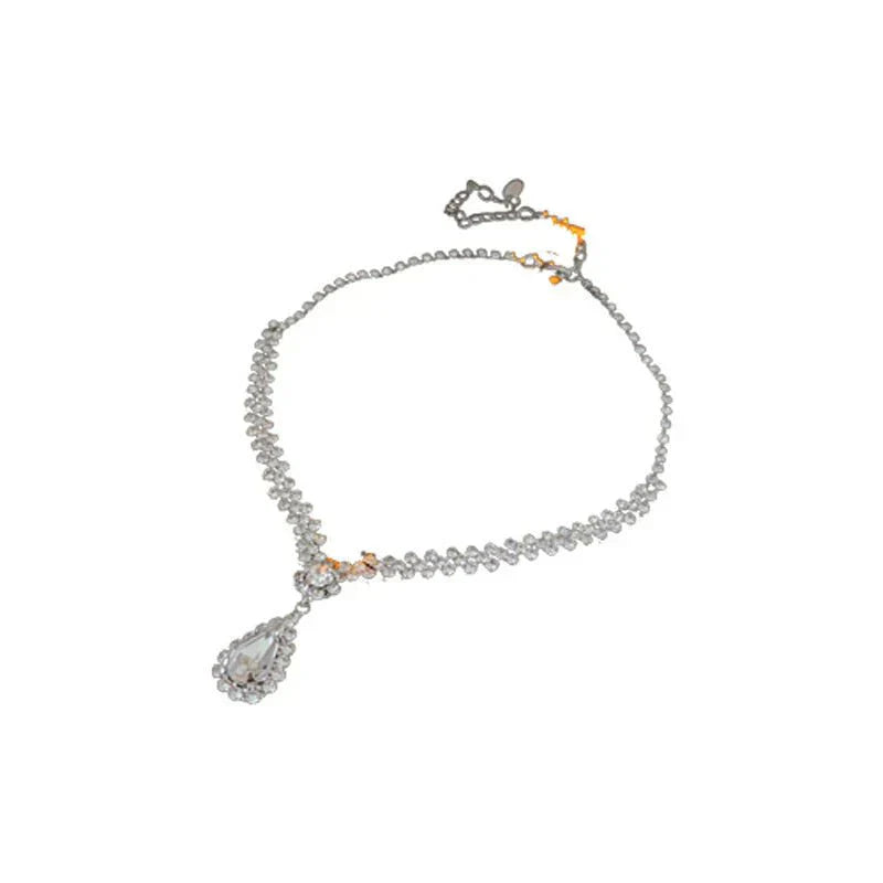 Diamond Water Drop Stitching Necklace High Profile Digitalshoper
