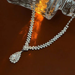 Diamond Water Drop Stitching Necklace High Profile Digitalshoper
