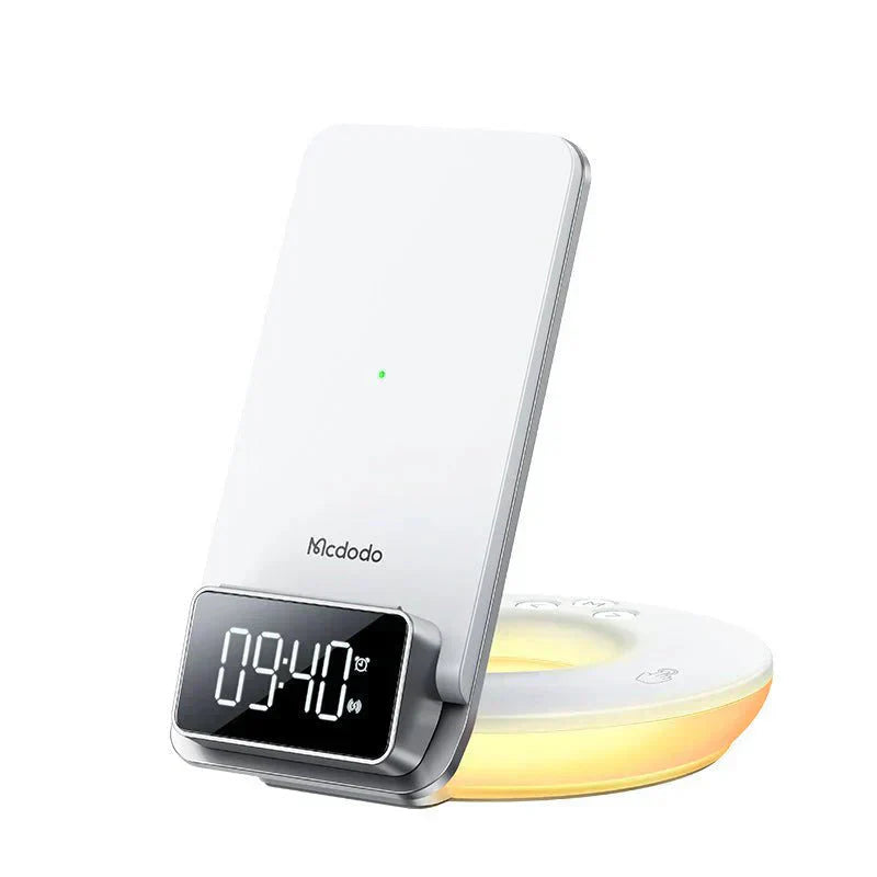 Multifunctional 15W Wireless Charger Foldable Desktop Stand With Night Light Digitalshoper