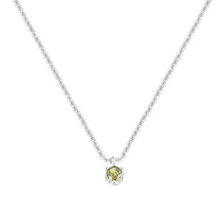 Silver Plated Sparkling Necklace For Women Lvzuan Light Luxury Minority Design Digitalshoper