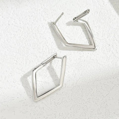 Simple Geometric Quadrilateral Design Earrings Digitalshoper