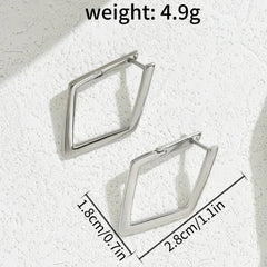 Simple Geometric Quadrilateral Design Earrings Digitalshoper