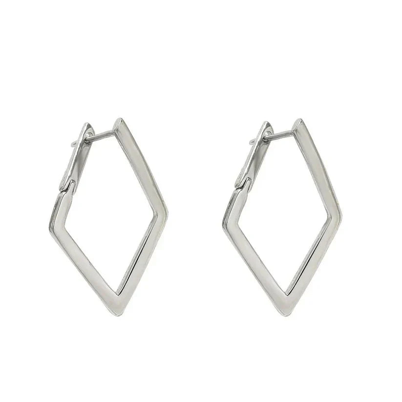 Simple Geometric Quadrilateral Design Earrings Digitalshoper