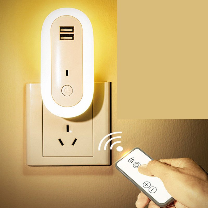 USB Remote Control Wall Lamp Timing Dimming Night Light Digitalshoper